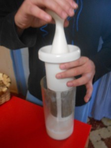 Modalità Chufamix consiglia di premere la polpa .